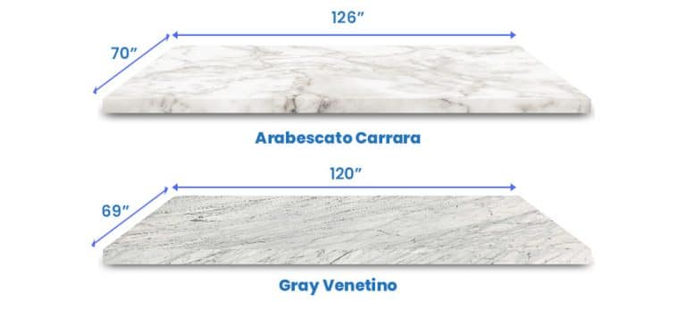 Marble Slab Sizes (Standard Dimensions)