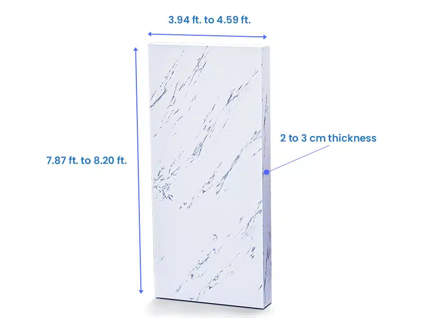 Standard marble slab size