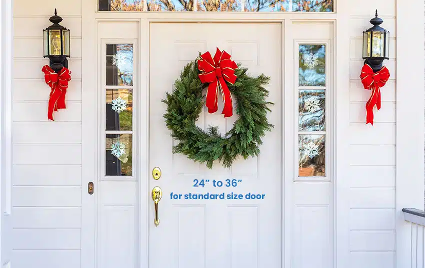 Standard size for door wreath