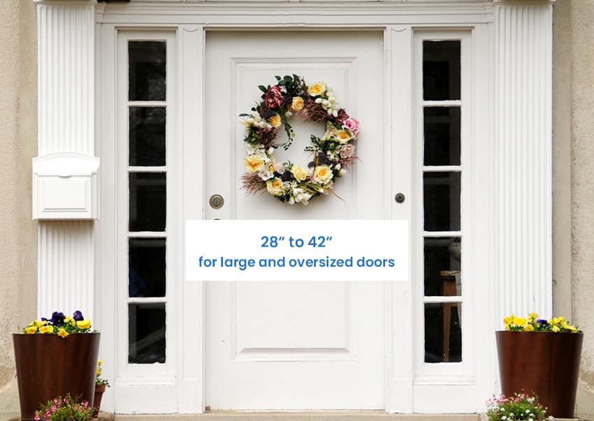 Wreath diameter for large doors