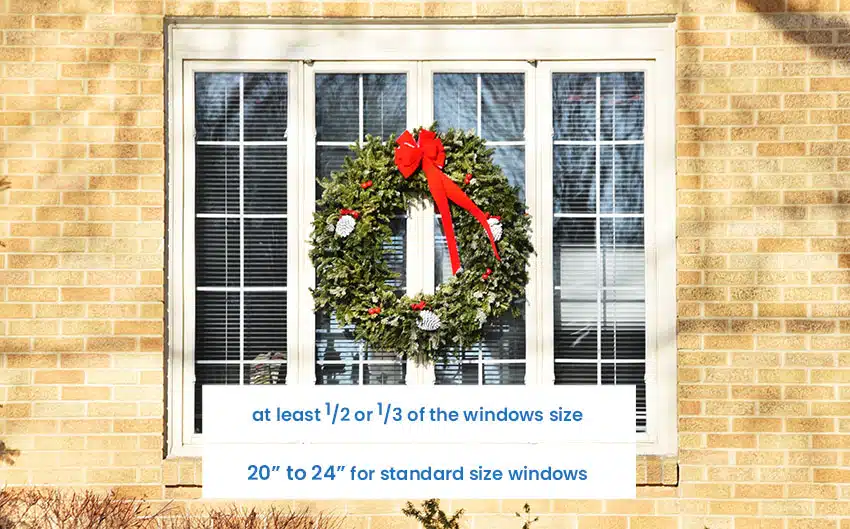 Wreath dimensions for windows