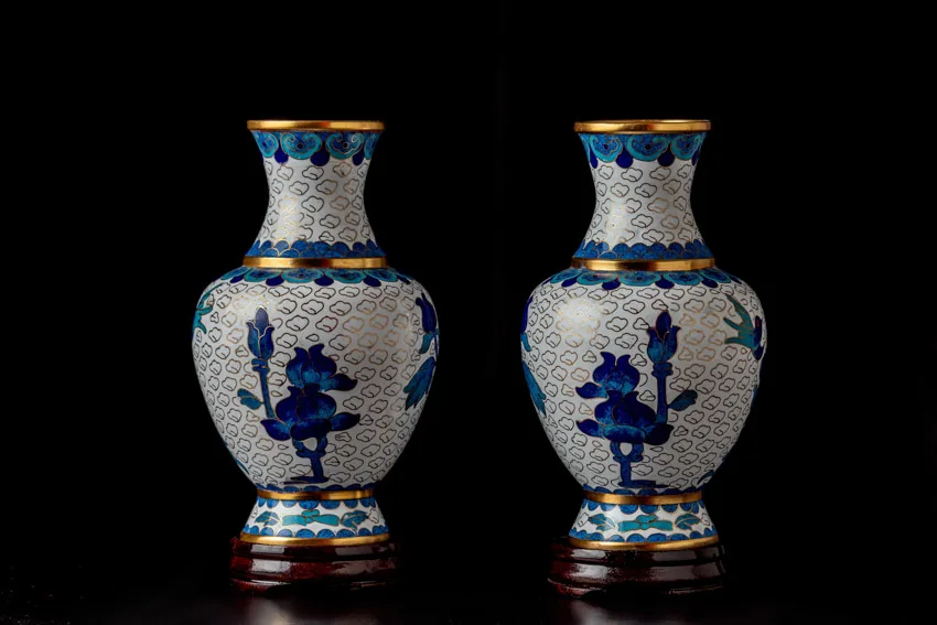 Cloisonne vases 