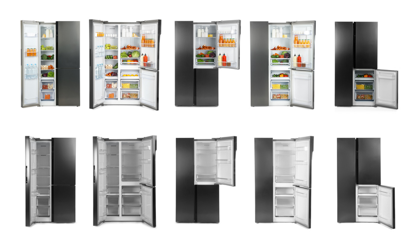 Different refrigerator door styles for kitchens