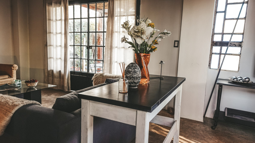 Decorative vessel on a table