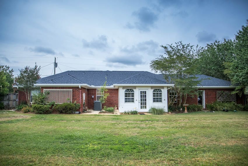 1980s house with low roof