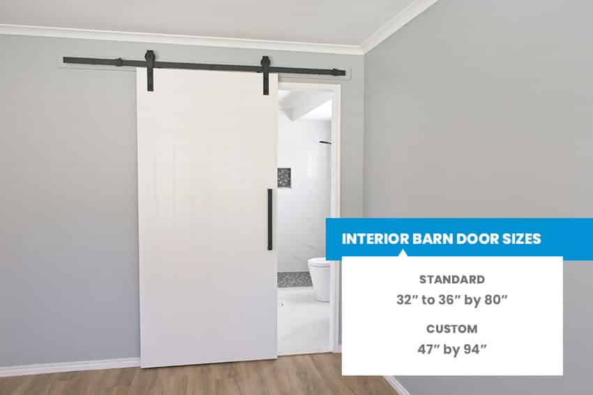 Interior barn door sizes