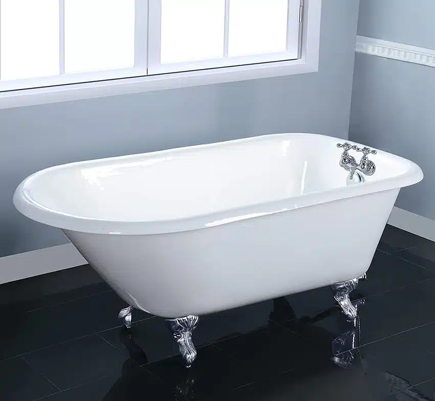 KINGSTON BRASS 54-Inch Cast Iron Roll Top Claw Foot Tub