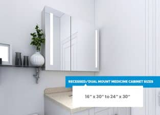 Medicine Cabinet Sizes (Standard & Vanity Dimensions)