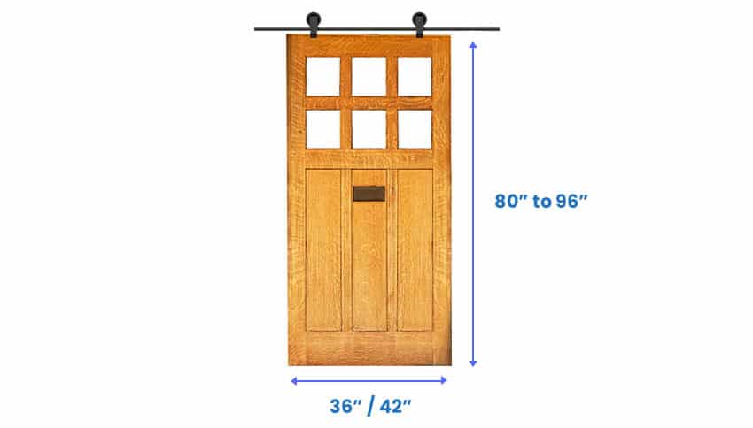 Standard barn door size
