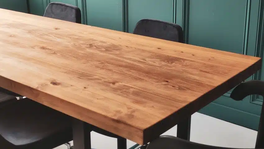 Apple wood table for home interiors