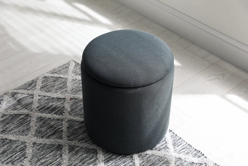 Fabric pouf for home interiors