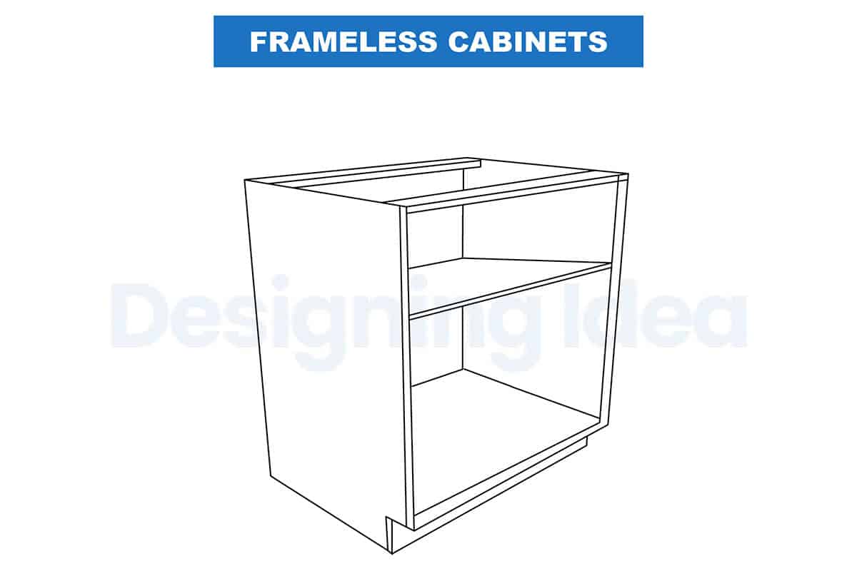 Frameless cabinet