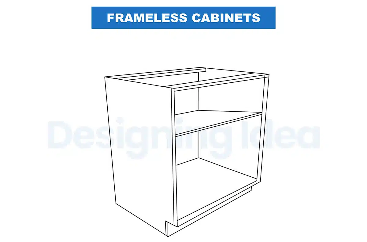 Frameless cabinet