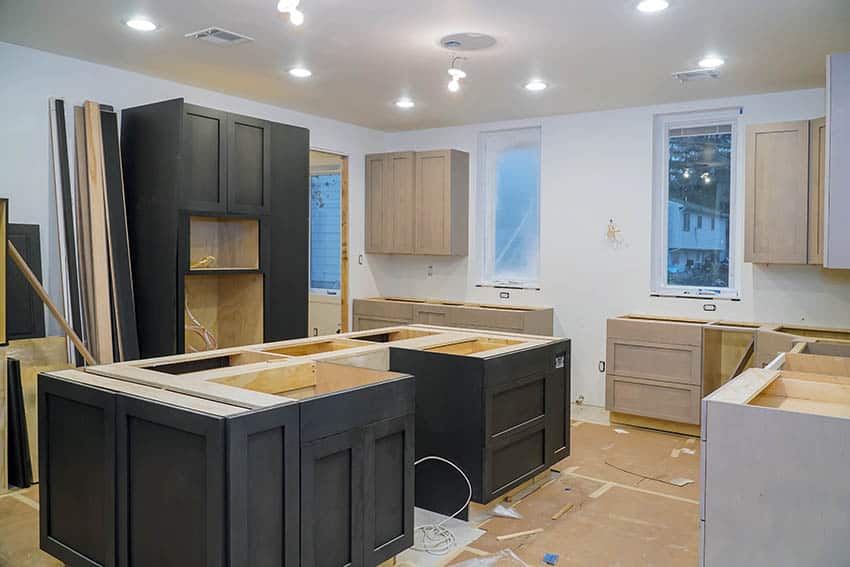 Full kitchen remodel with new cabinets and countertops