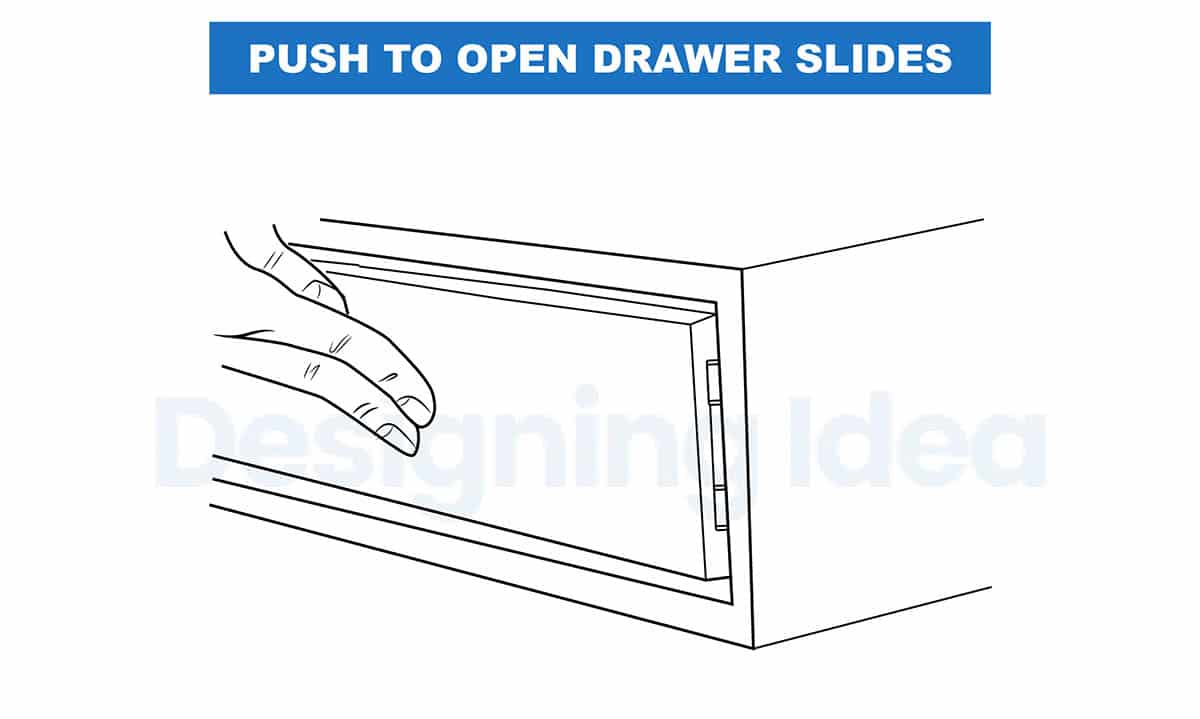 Push to open slides