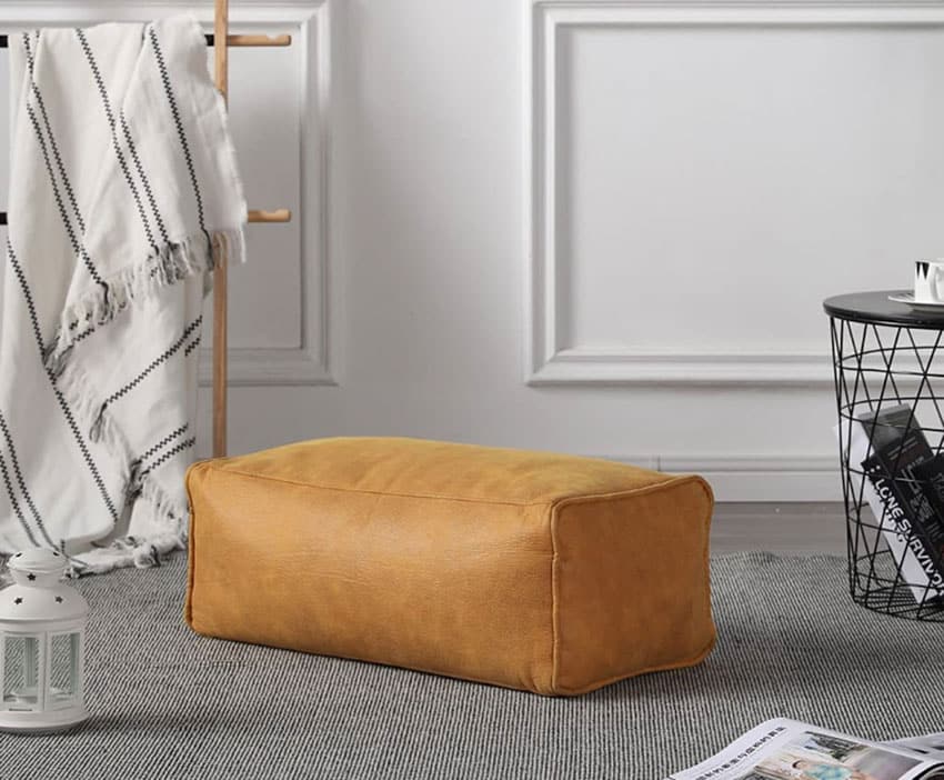 Rectangle pouf for home interiors