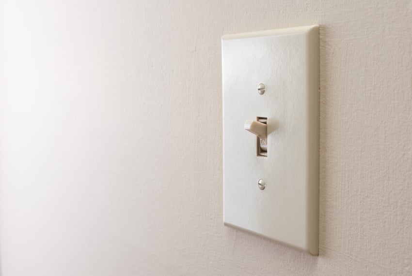 Single pole dimmer light switch for home interiors