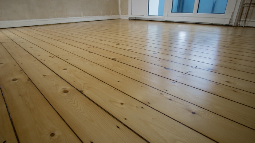 Spruce softwood flooring for home interiors