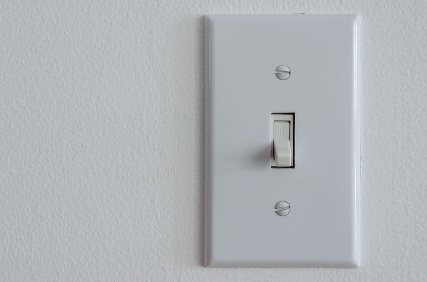 White toggle dimmer 