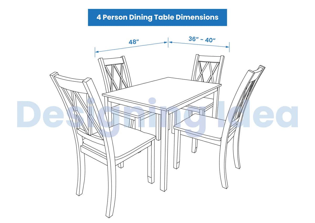 4 Person Rectangle Dining Table