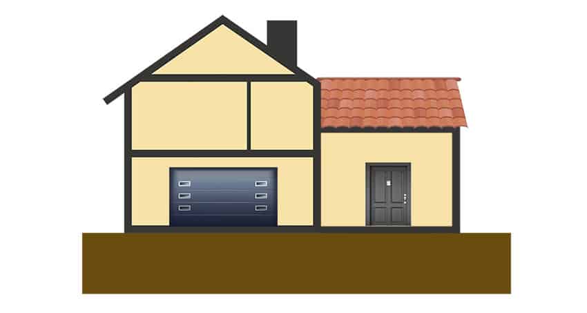 Bi-level house illustration