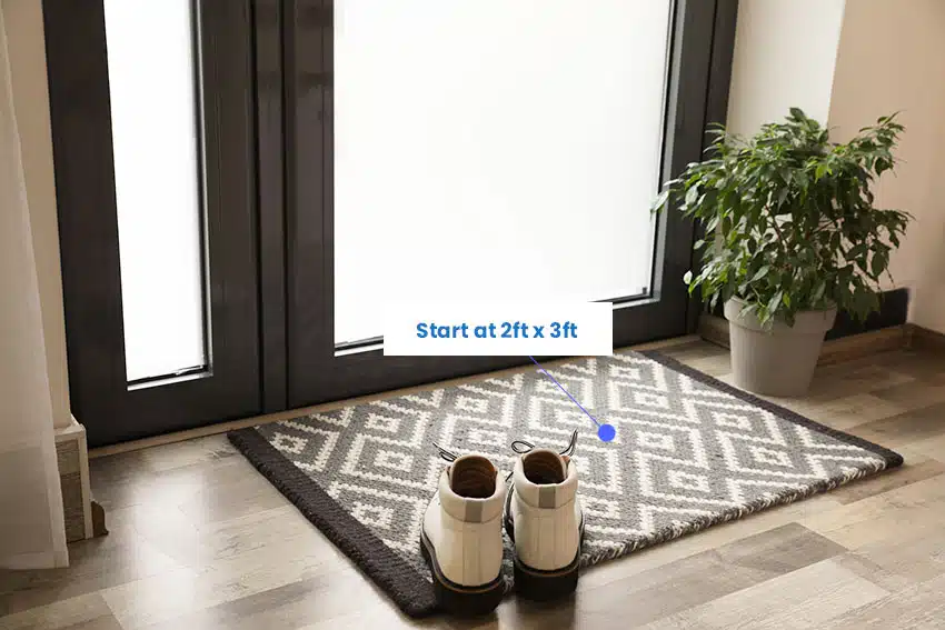 Indoor mat size