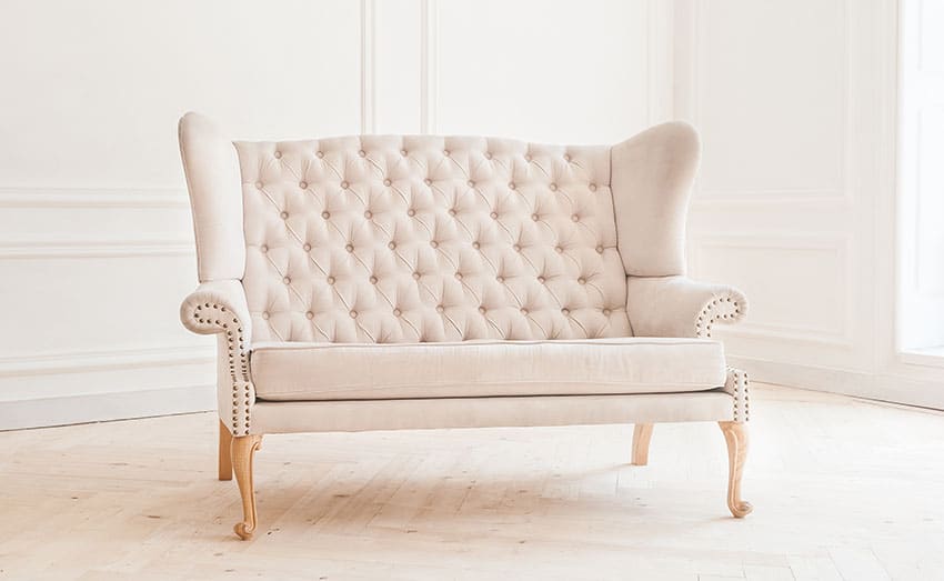 Modern couch upholstered tufted back