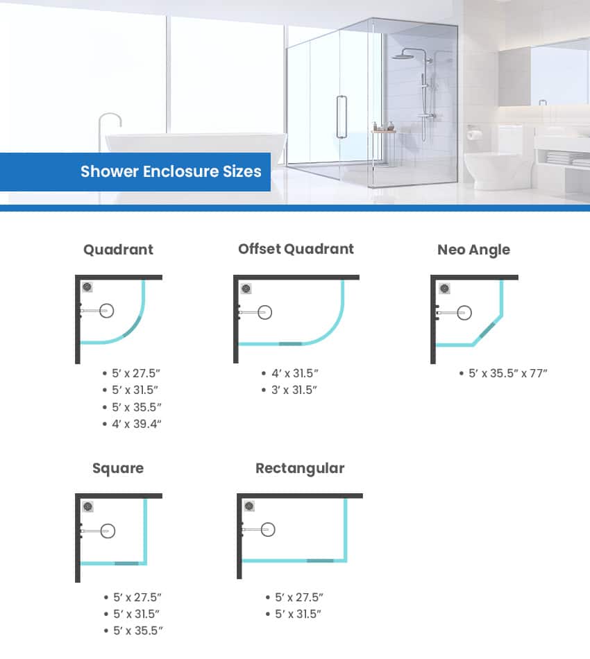 Guide To Standard Shower Sizes And Dimensions 55 OFF