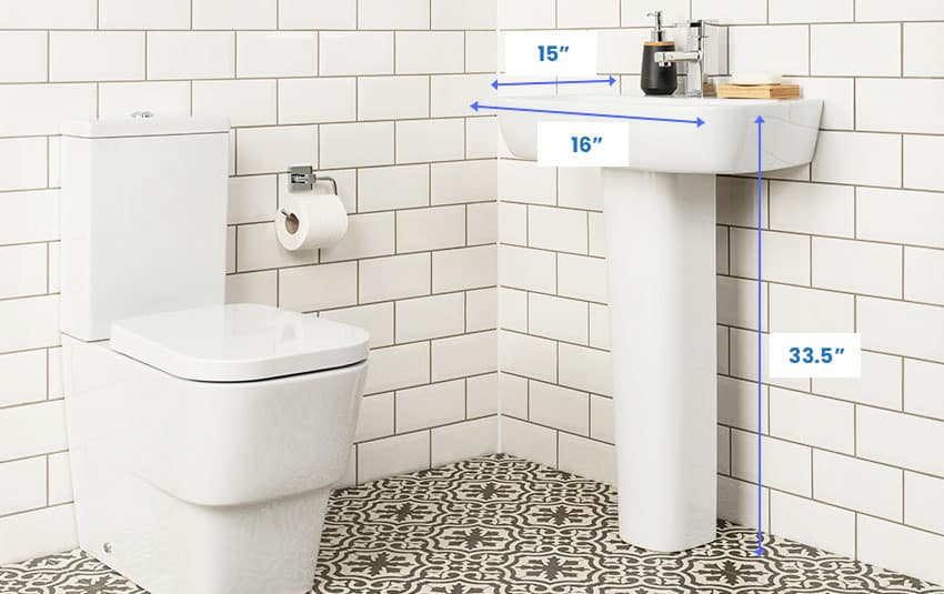 Small pedestal sink dimensions