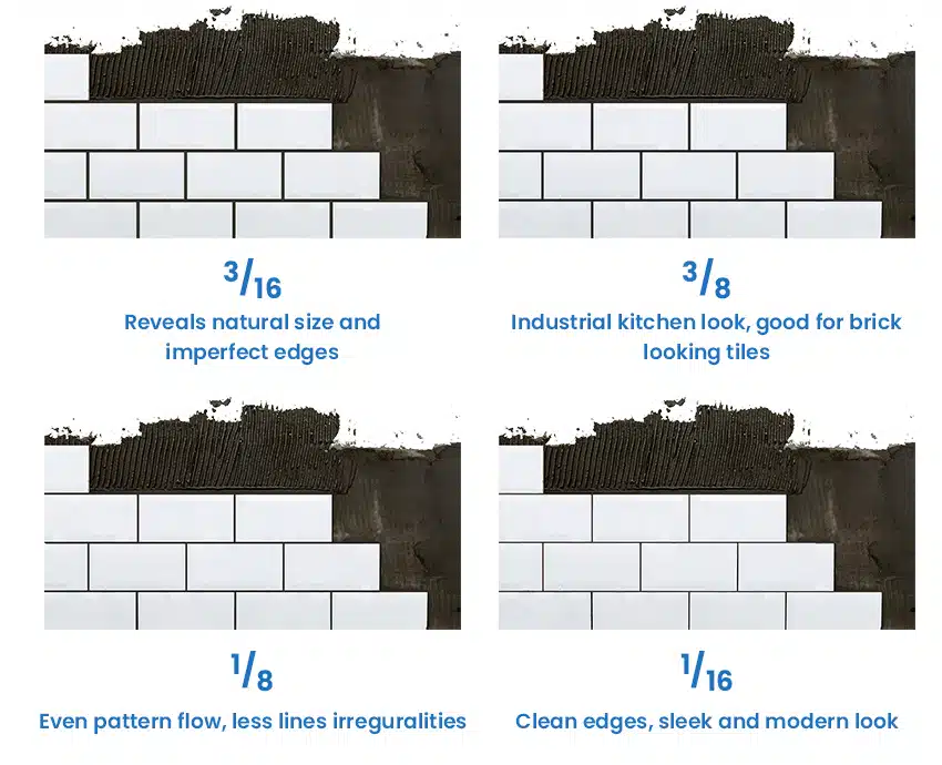 Subway Tile Spacing (Standard Grout Space) Designing Idea