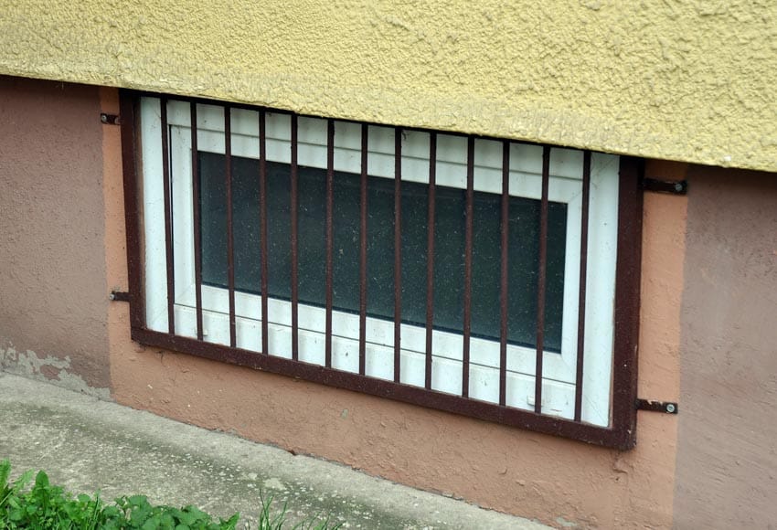 Security bars for windows in the basement