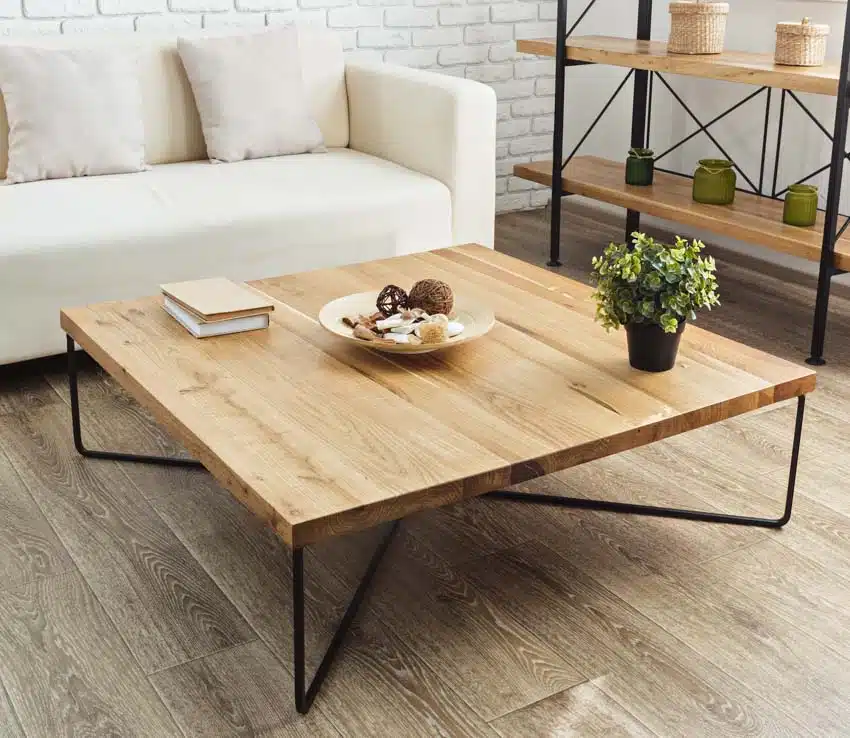 Table made of manufactured wood 