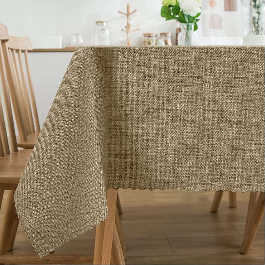 Textured burlap tablecloth