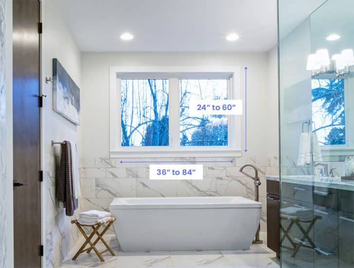 Bathroom Window Size (Standard Dimensions & Size Chart)