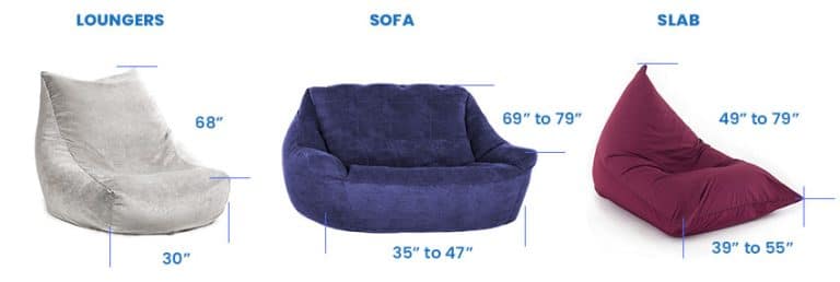 Bean Bag Dimensions Different Sizes Chart bean-bag-dimensions-different-sizes-chart