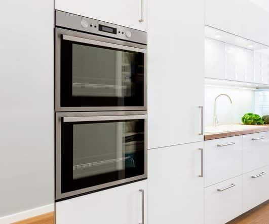 Double Oven Dimensions Standard Top Brand Sizes   Modern White Kitchen With Double Wall Oven Is 2 531x442 