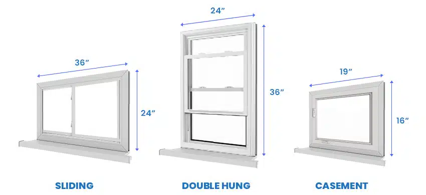 Small bathroom window dimensions