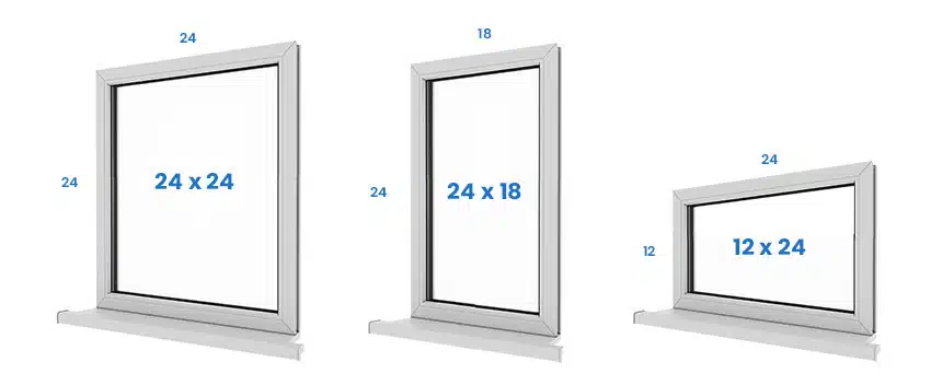 Standard window dimensions for bathrooms