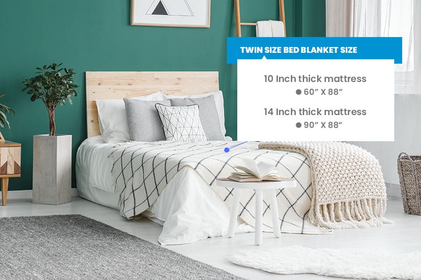 Twin size bed blanket size