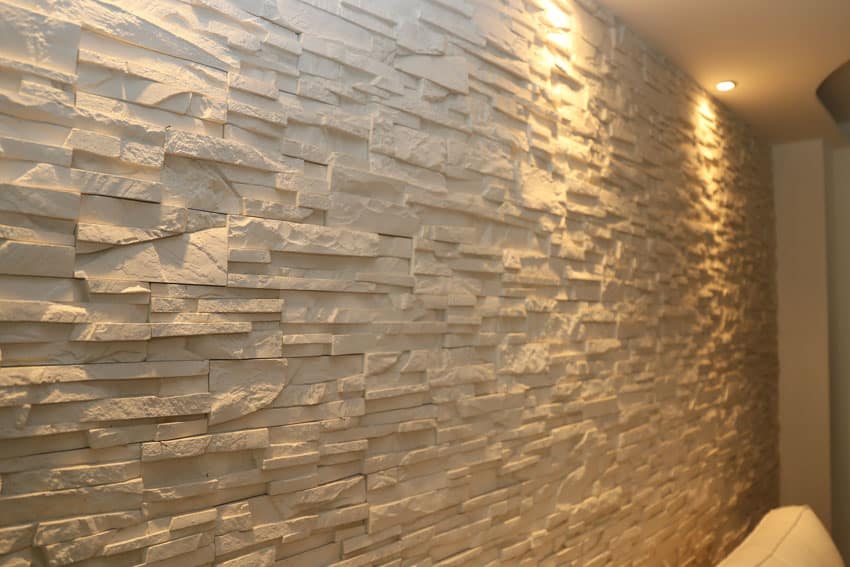 Stone-style wall for home interiors