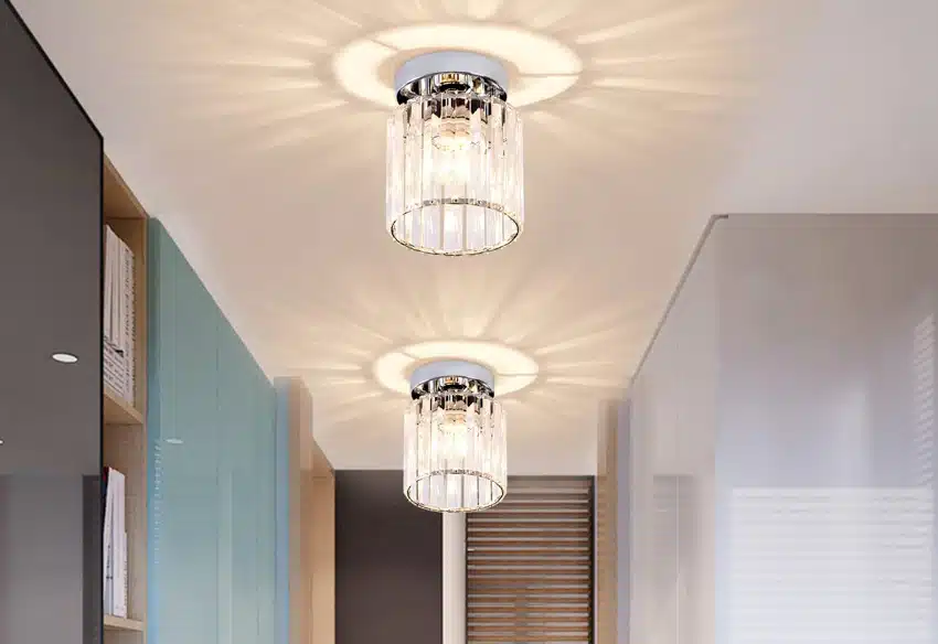 Mini ceiling light fixtures for small hallways