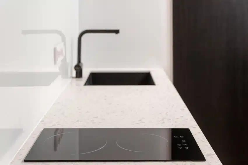White speckled terrazzo 