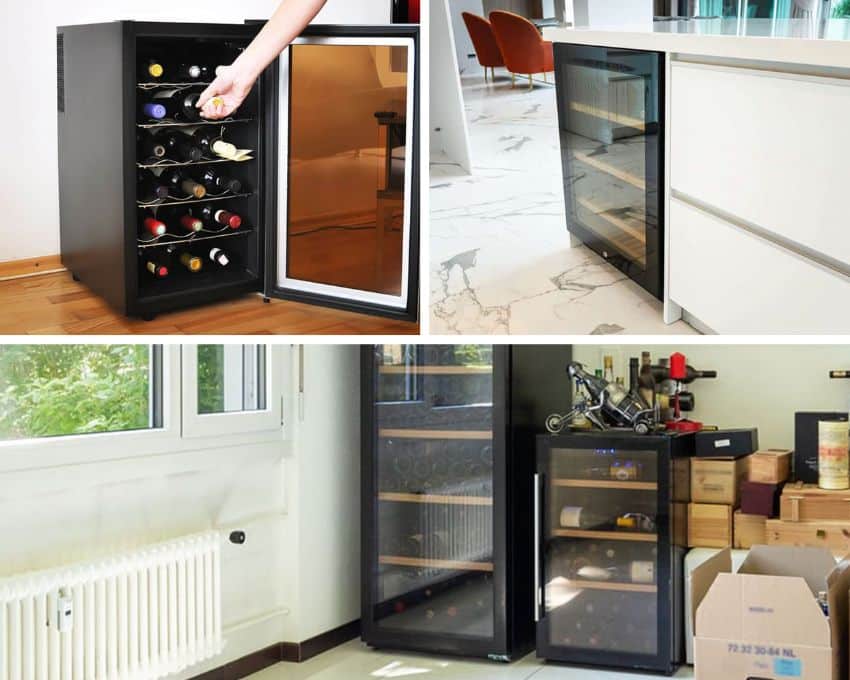 Different types of wine coolers for residential use