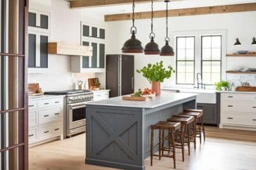 Mixed Color Kitchen Cabinets