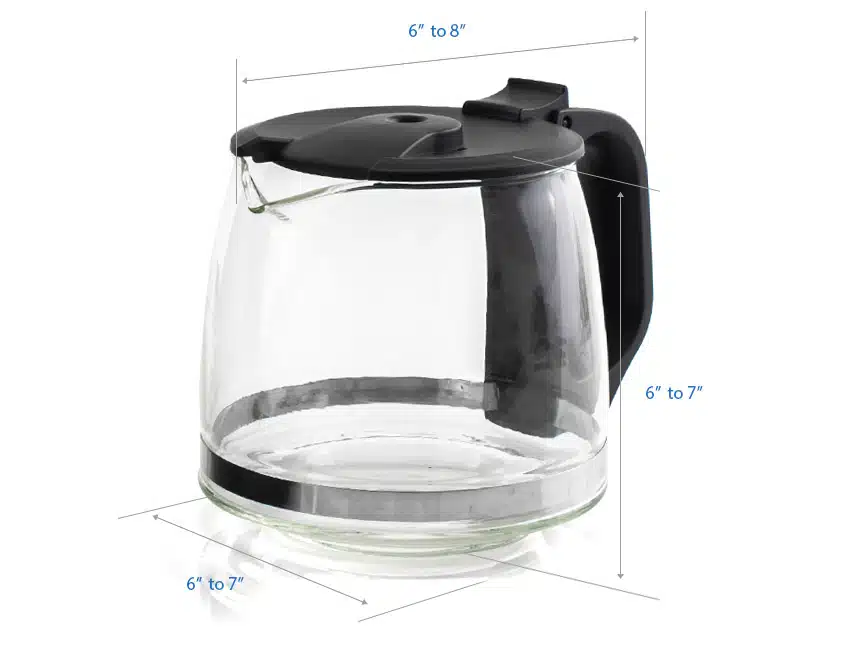 Coffee maker pot dimensions
