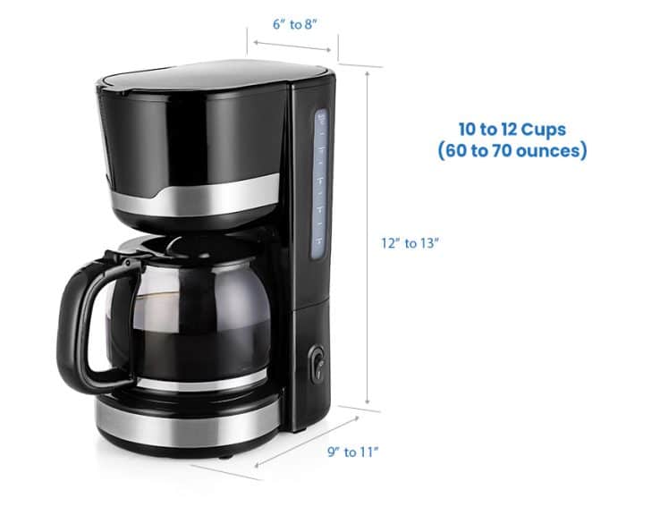 Coffee Maker Dimensions Standard Sizes For Popular Brands 