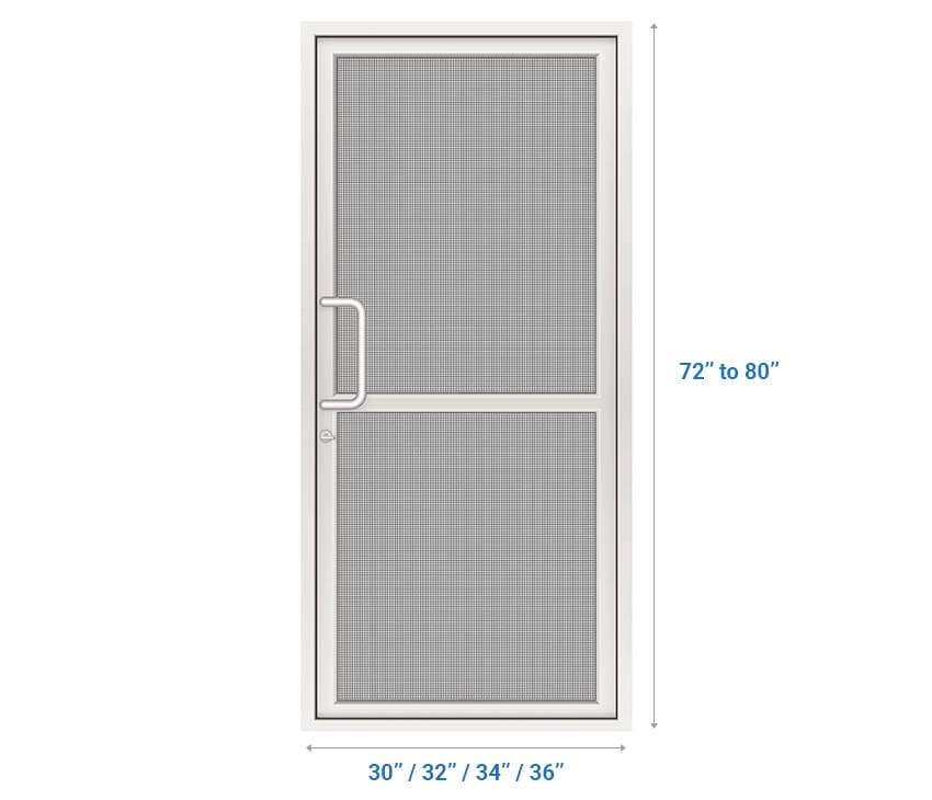 Standard screen door
