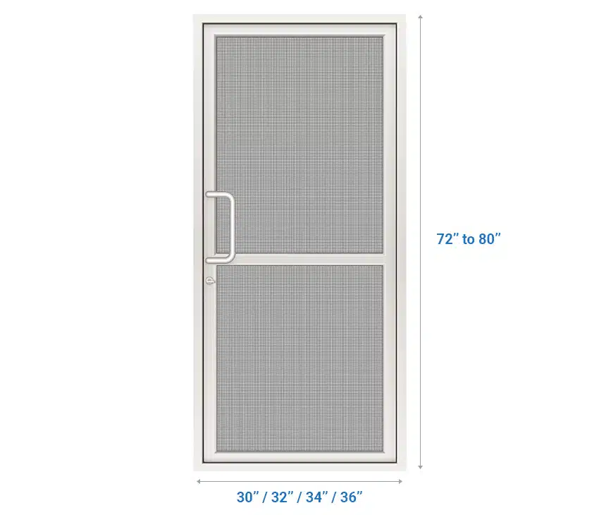 Standard screen door