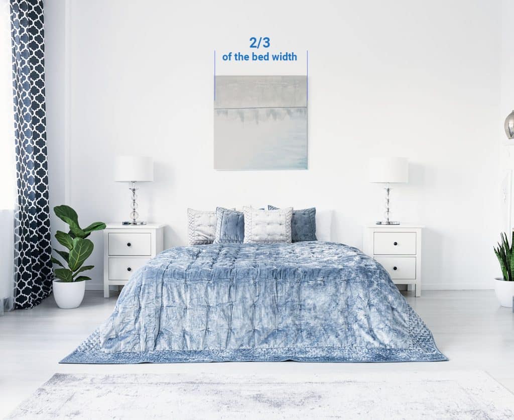 How To Choose Art Size Above The Bed (Best Frame Sizes To Use)