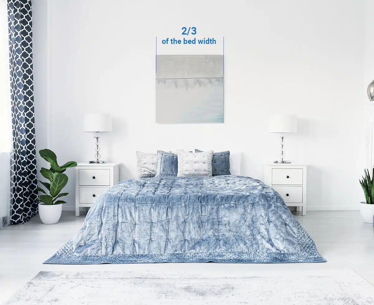 art for the bed width size